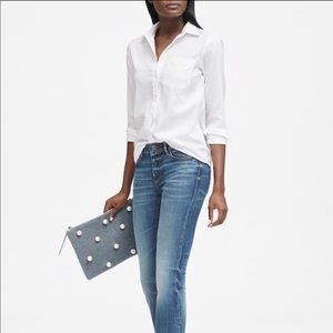 Plain White Button Down